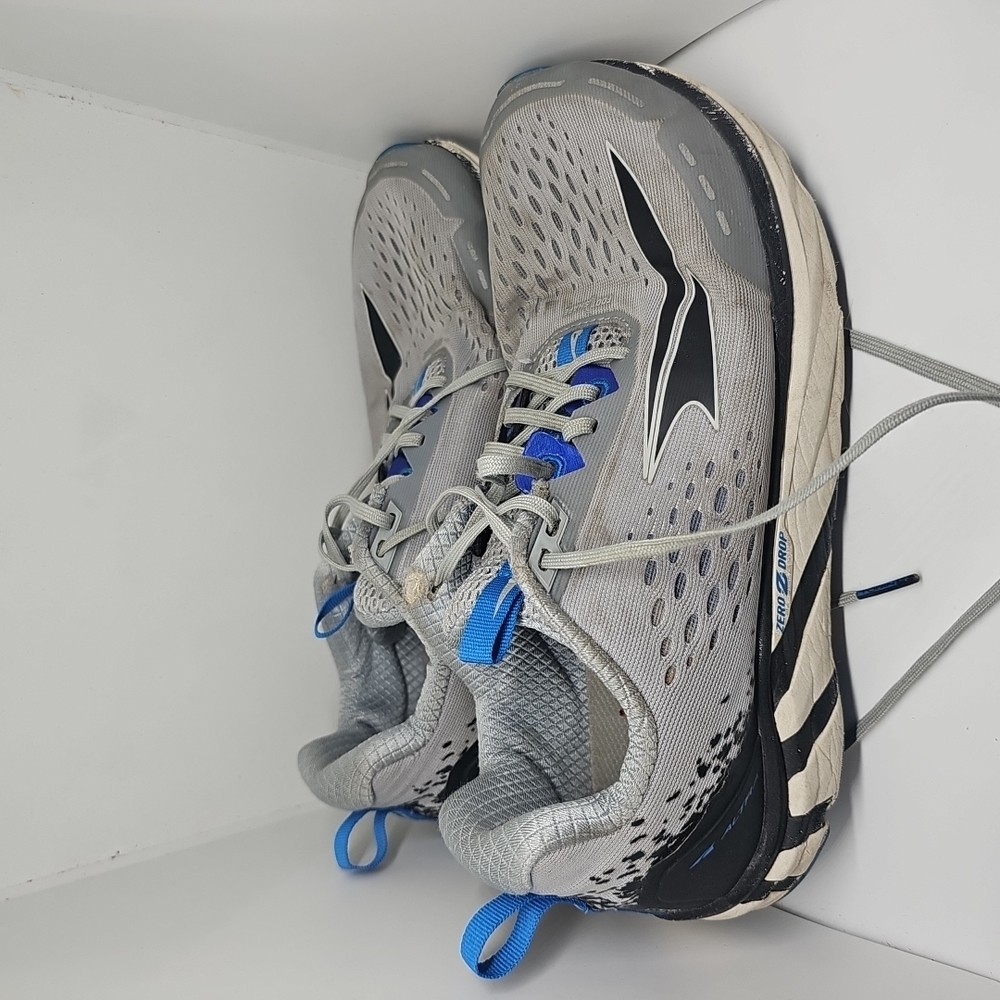 Kids Gray and Blue Athletic Shoes